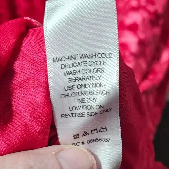 Ellos Women's Red and Pink Blouse - Picture 7 of 8